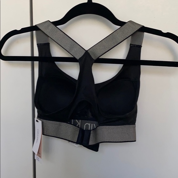 Black and Grey Padded Calvin Klein Bralette - Picture 2 of 6